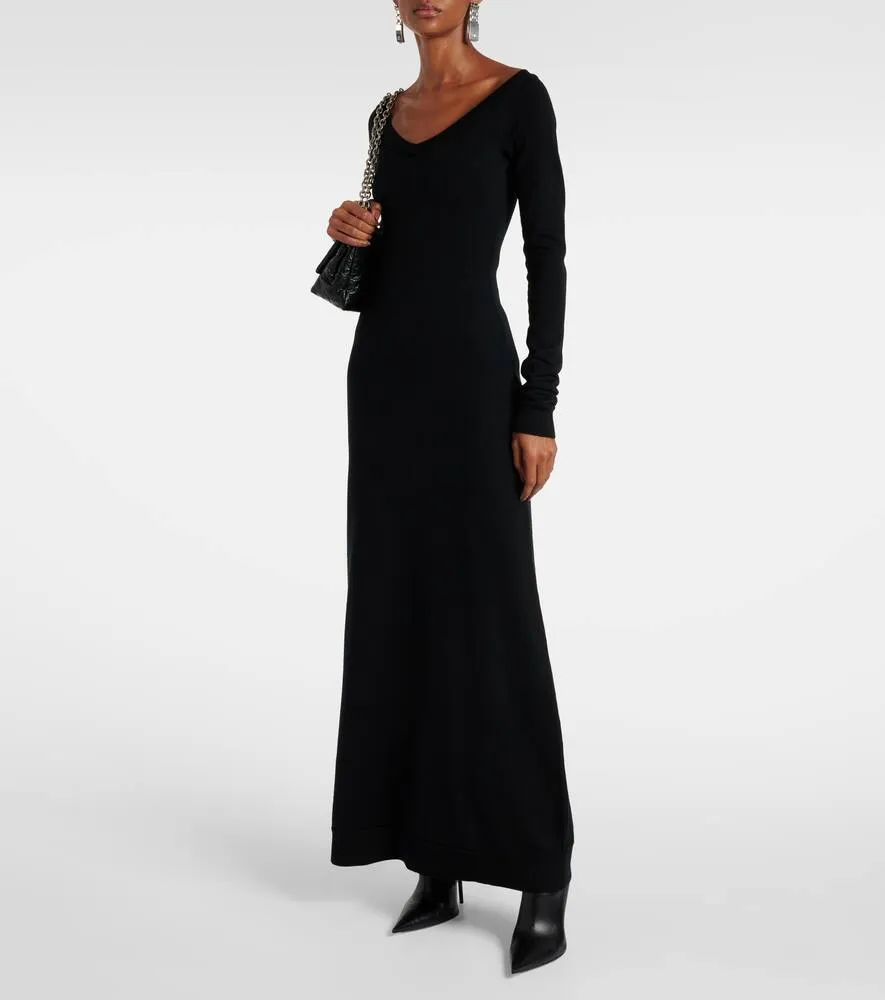 Balenciaga Wool-blend maxi dress