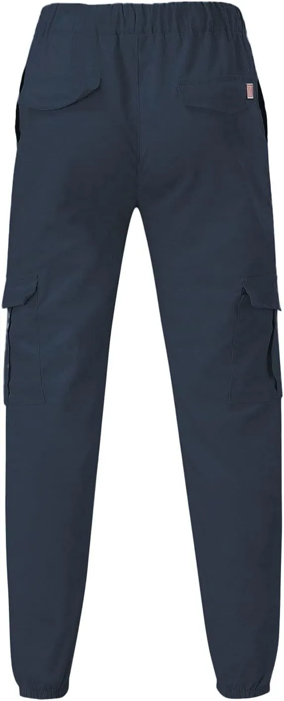 Cargo Pants for Men Baggy Water Resistant Ripstop Cargo Pants Lightweight EDC Hiking Work Pants Outdoor Apparel Men's