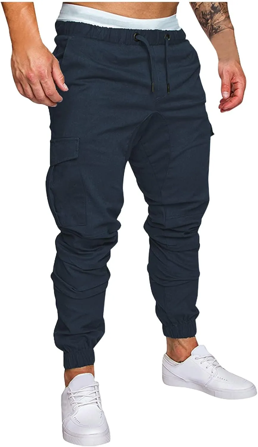 Cargo Pants for Men Baggy Water Resistant Ripstop Cargo Pants Lightweight EDC Hiking Work Pants Outdoor Apparel Men's