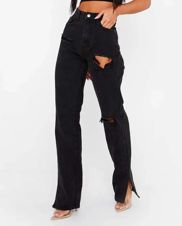 Draya Loose Ripped Jeans