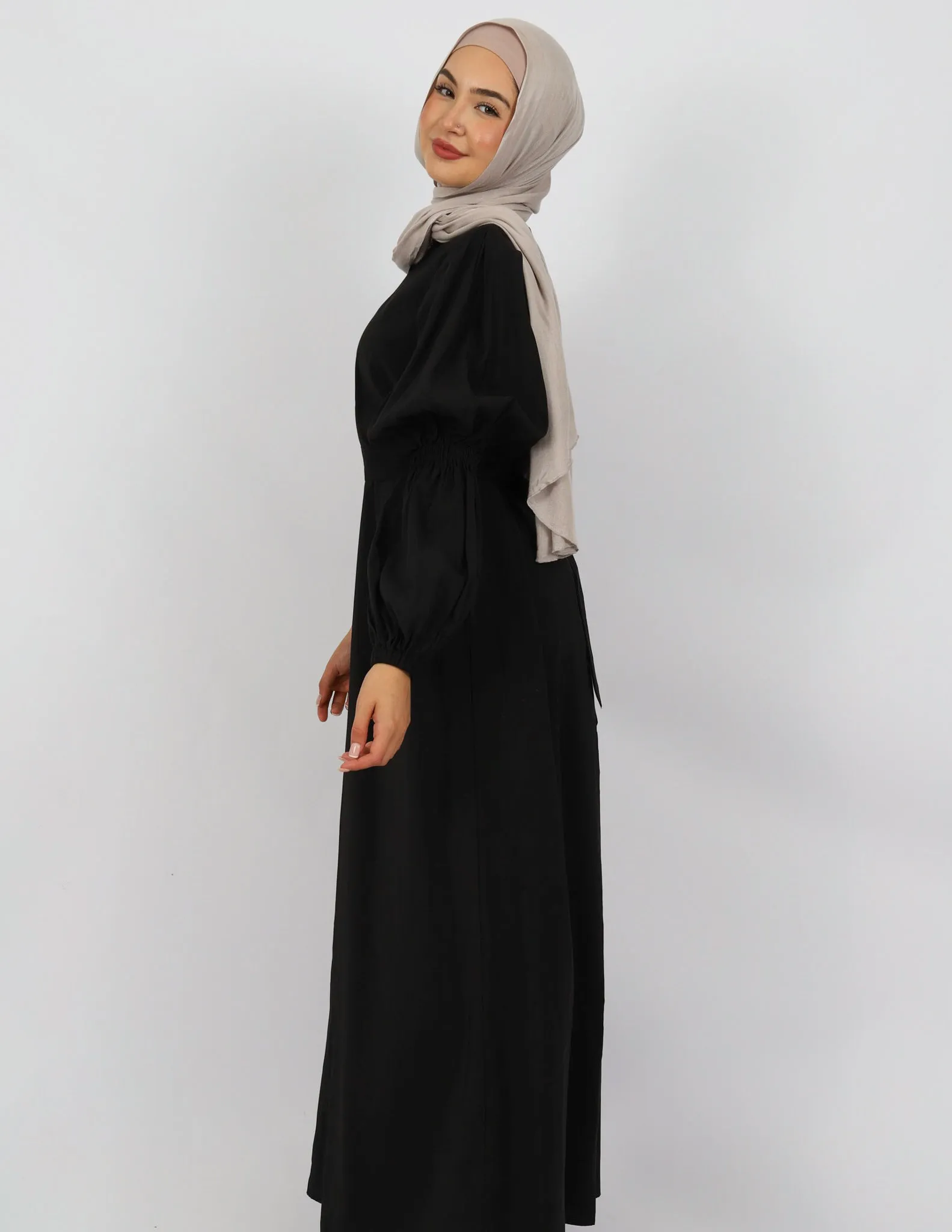 Escape Detailed Sleeve Maxi Dress