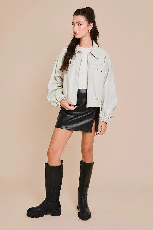 Faux Leather Jacket
