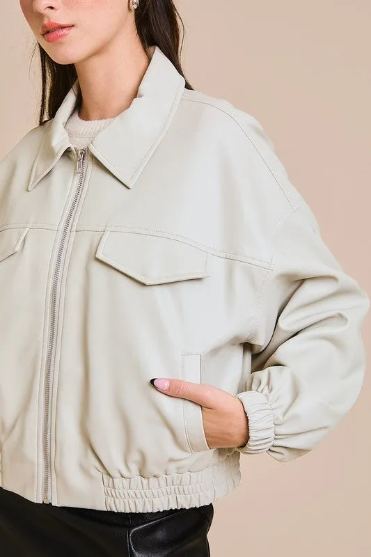 Faux Leather Jacket