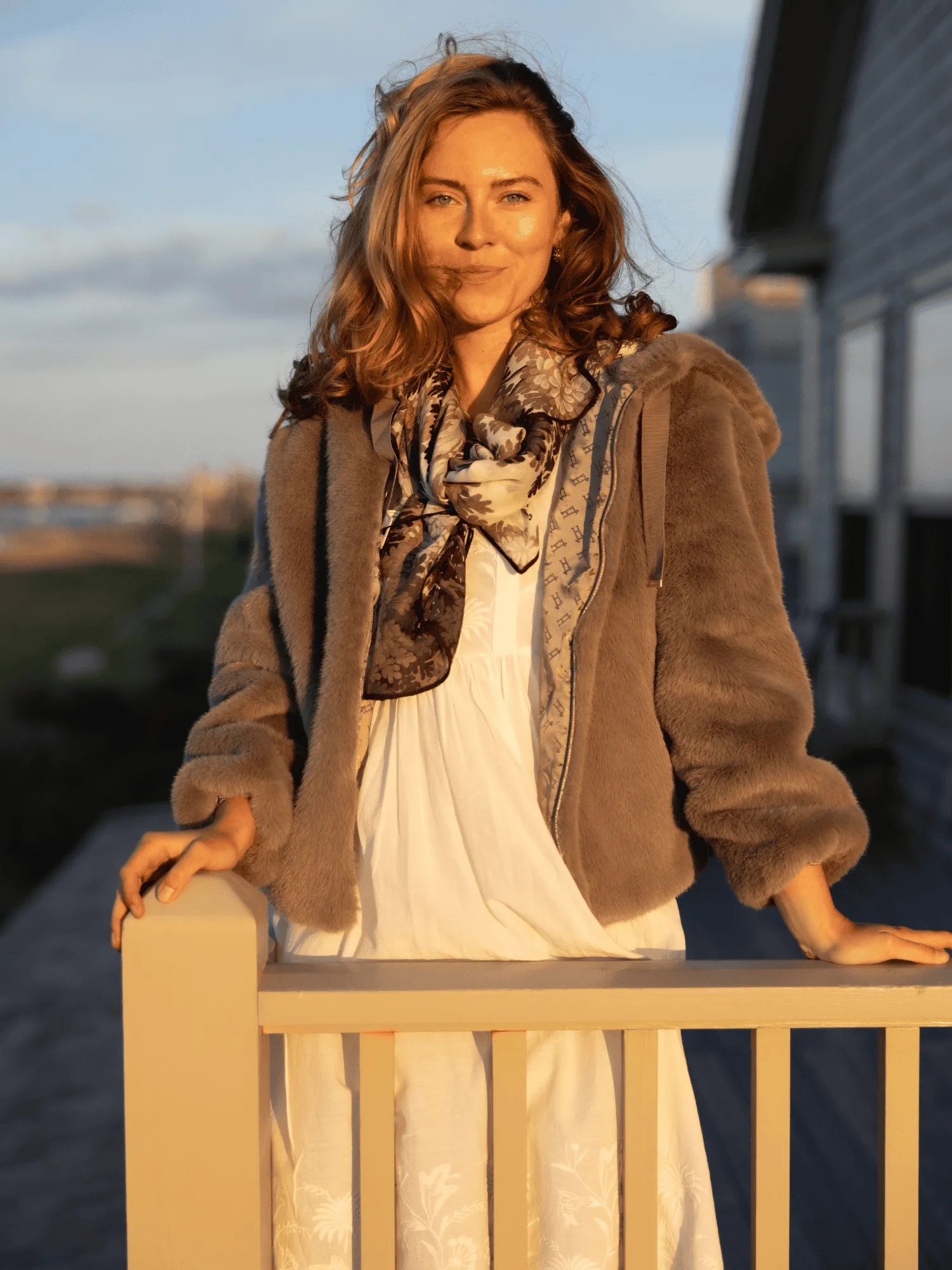 Faux Mink Hooded Jacket