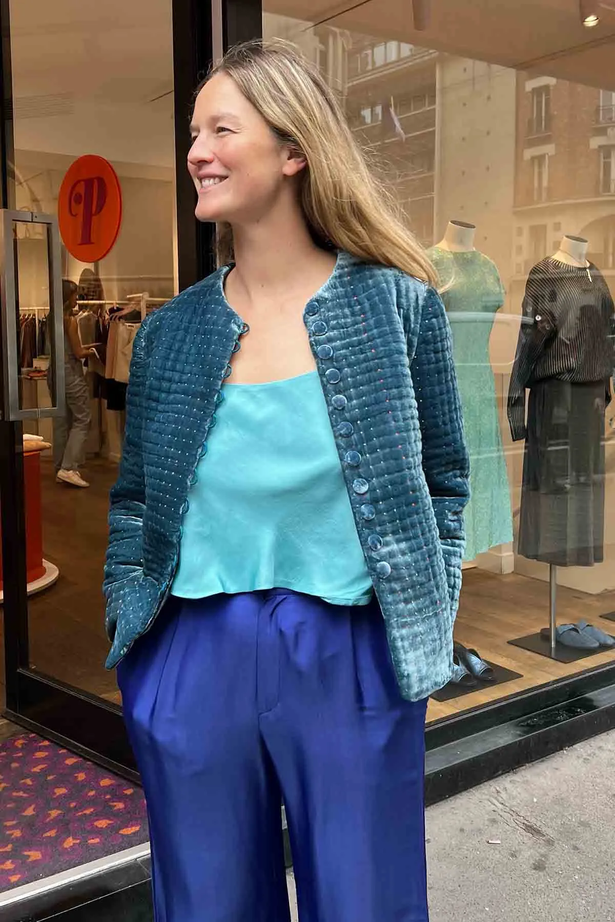 Hand-quilted jacket RICE