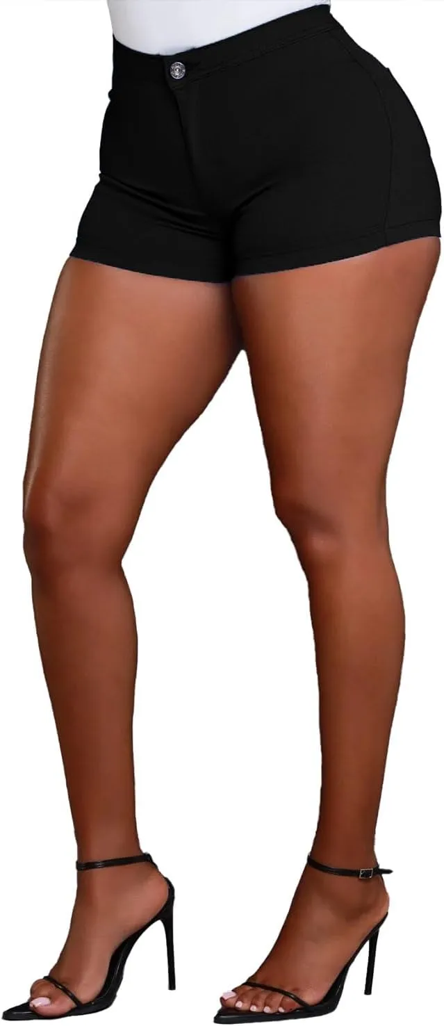 hibshaby Denim Shorts for Women High Waisted Stretchy Sexy Butt-Lifting Summer Jeans Shorts