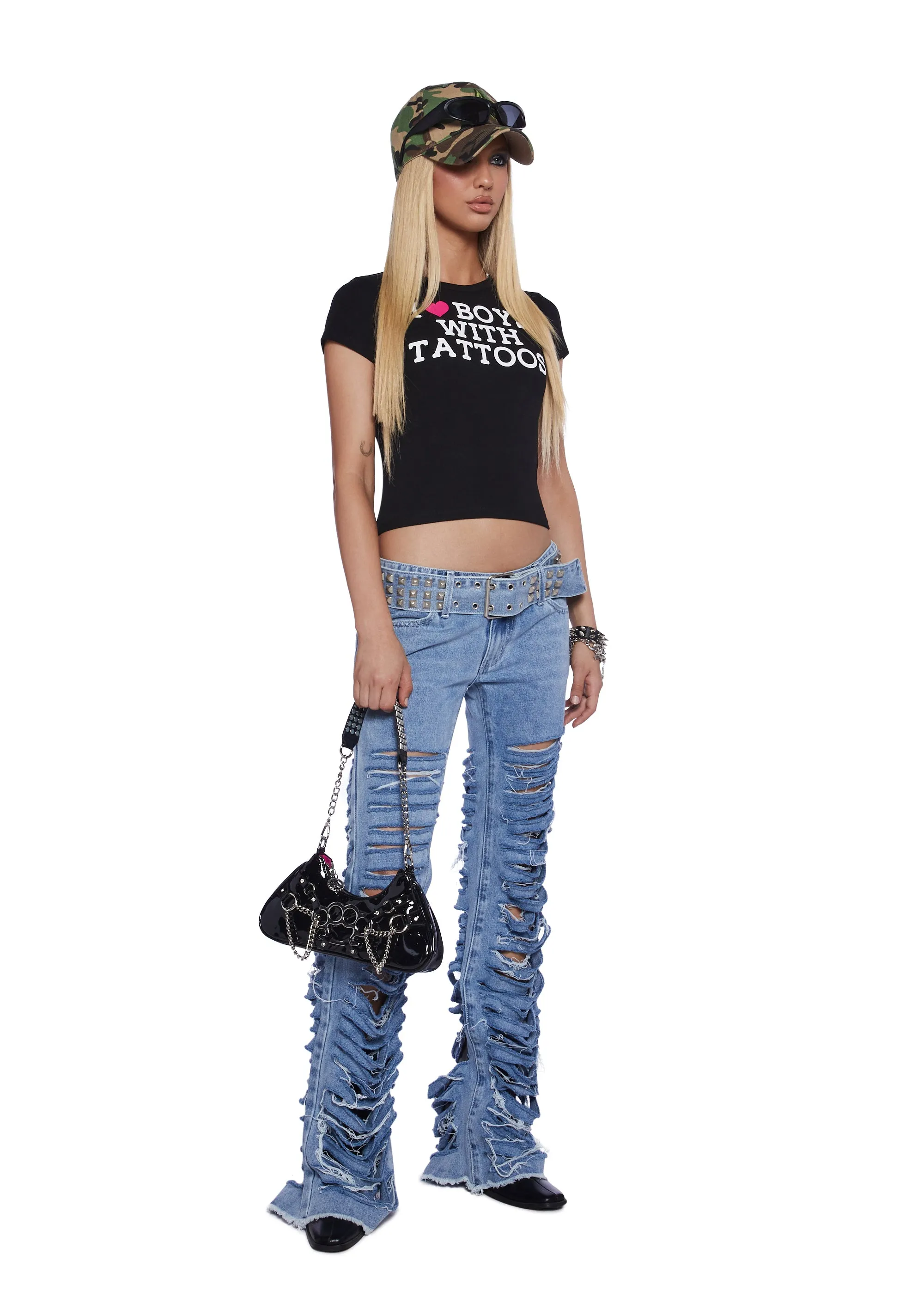 Keeley Destroyed Bootcut Jeans