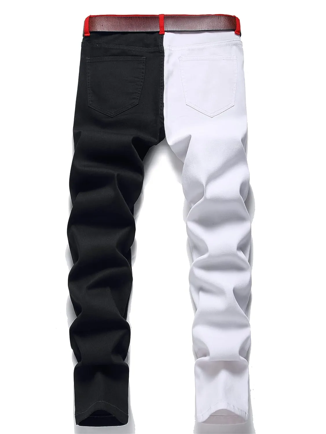 KELYWELL Men's Slim Fit Stretch Patchwork Jeans Ripped Skinny Jeans for Men, Street Hip Hop Stretch Moto Denim Pants (38,Color 12)