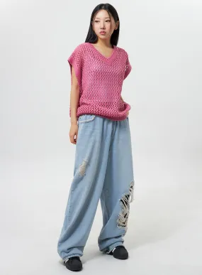 Oversized Ripped Jeans CY324