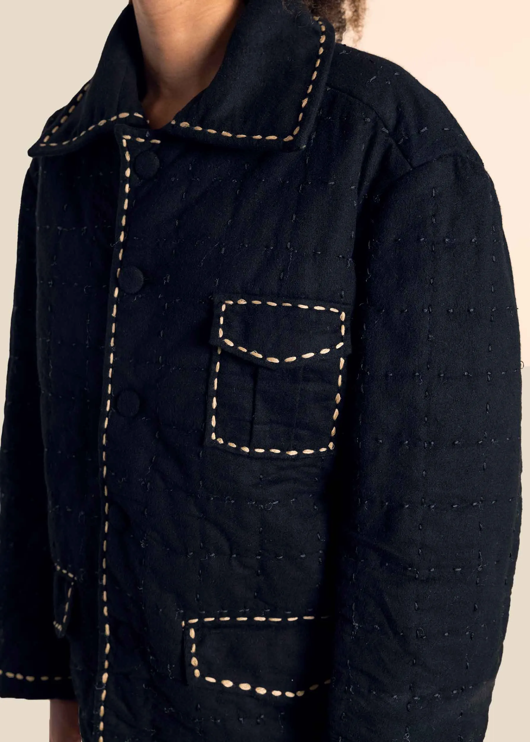 Quilted safari jacket