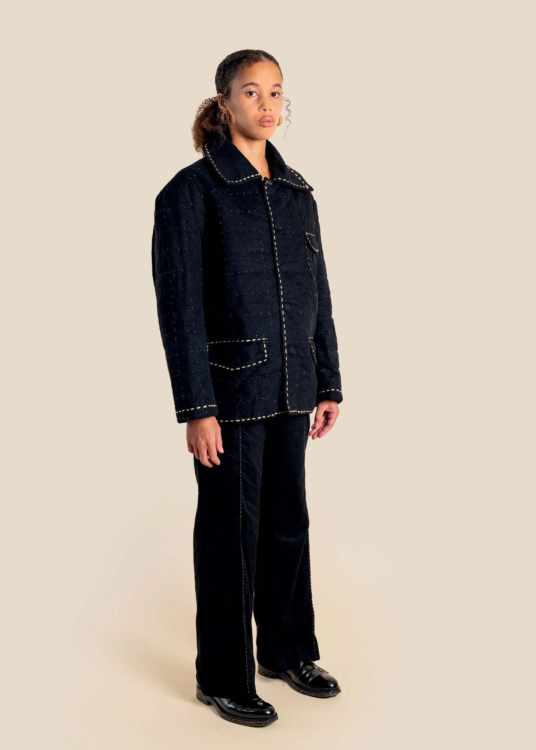 Quilted safari jacket
