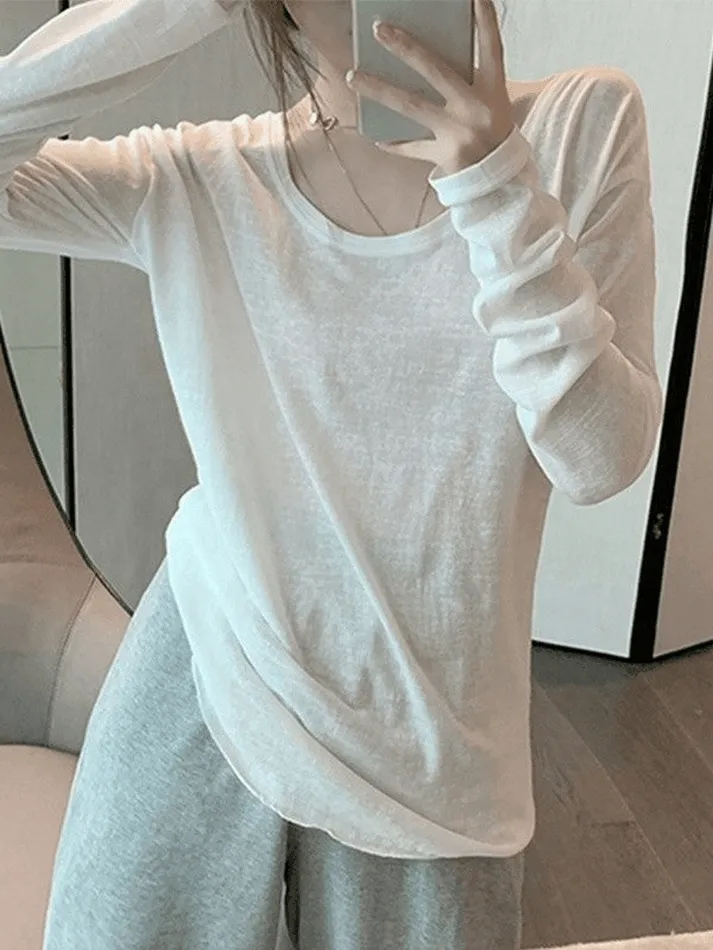 Simple Solid Graceful Color Baggy Sweatpants
