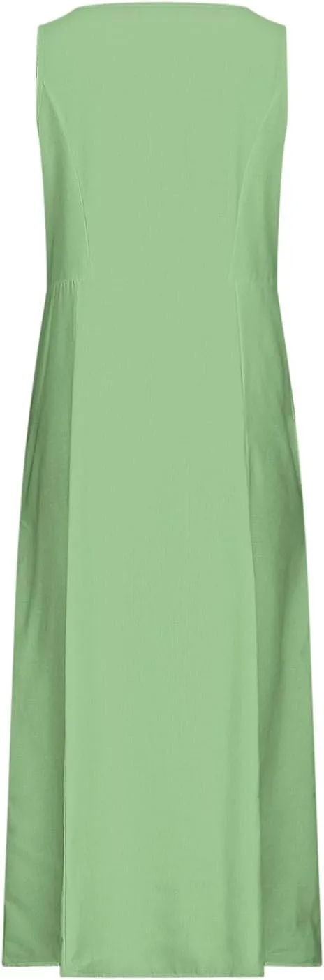 Summer Linen Dresses for Women Plus Size Flowy Vacation Maxi Dress with Pockets Resort Gauze Wear Spring Dresses 2025