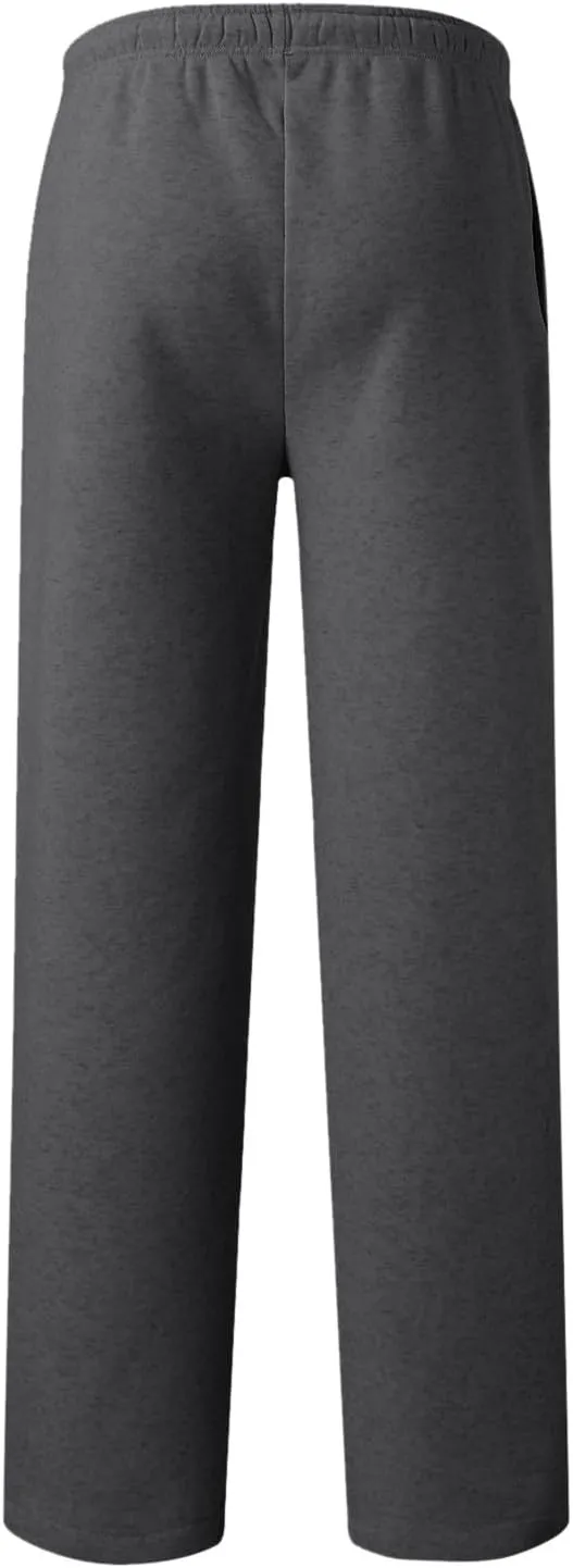 Sweatpants Womens Straight Leg Baagy Plush Lined Workout Joggers Trouser Fashion High Waist Open Bottom Long Pants