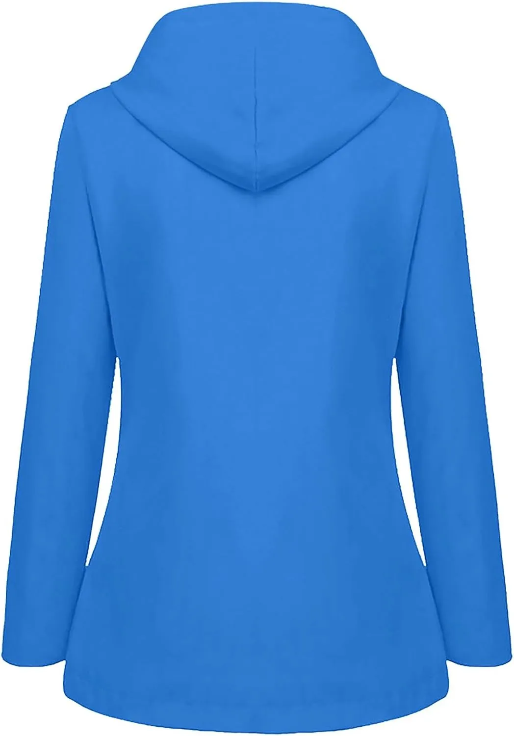 Womens Raincoats Waterproof Hooded Trench Coat Lightweight Packable Long Sleeve Rain Coats Full Zip Winter Warm Jacket