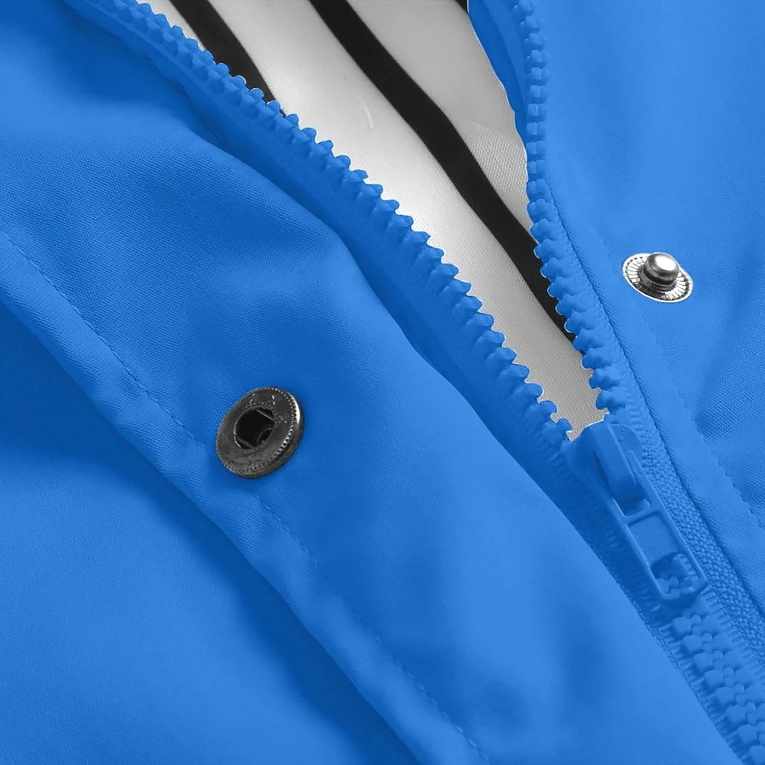 Womens Raincoats Waterproof Hooded Trench Coat Lightweight Packable Long Sleeve Rain Coats Full Zip Winter Warm Jacket