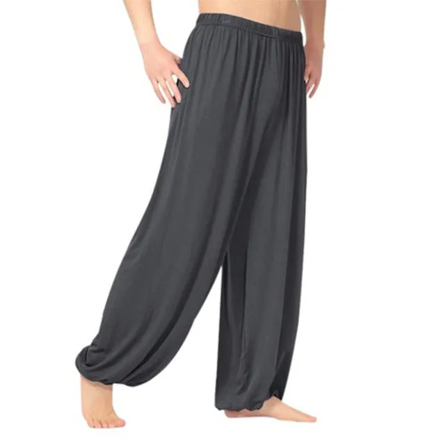 Yoga Pants Men Casual Solid Baggy Trousers